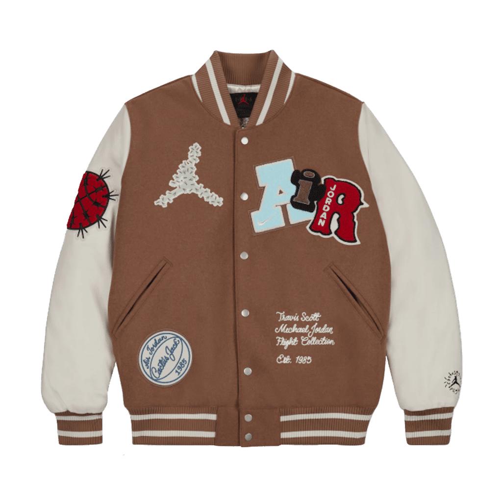 Travis Scott x Jordan Varsity Jacket Antique Brown