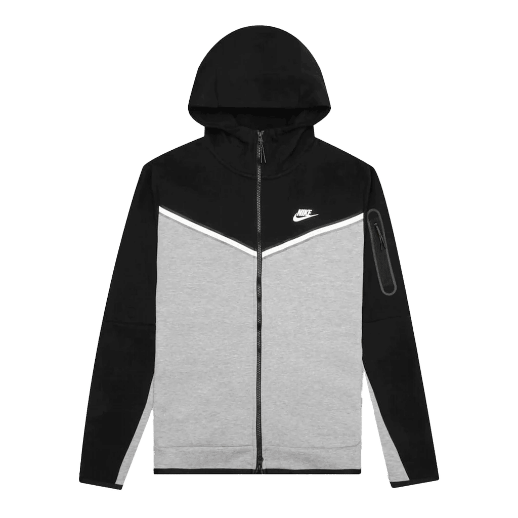 Nike Sportswear Tech Fleece Full-Zip Hoodie Black/Dark Grey Heather/White