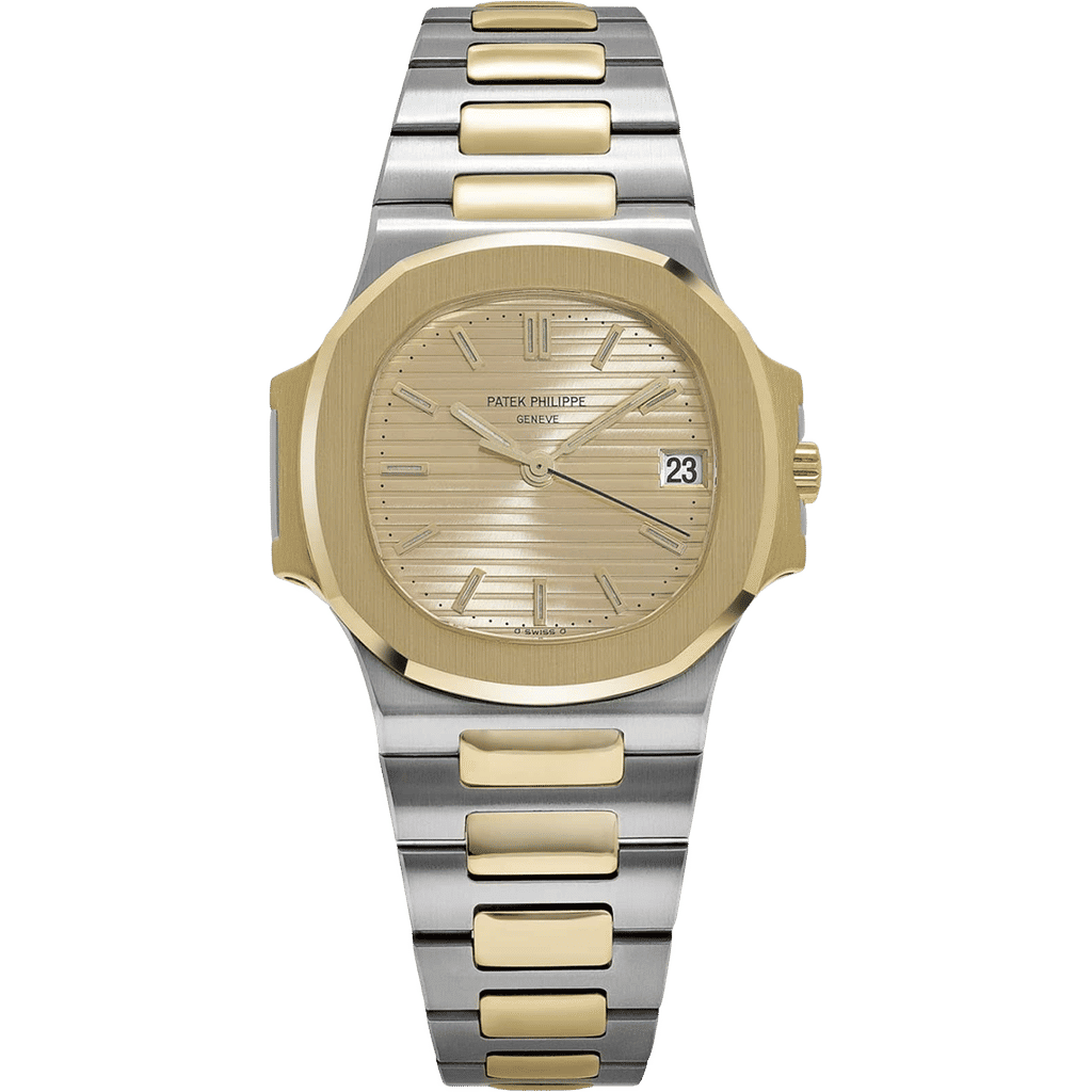 Patek Philippe Nautilus Stainless Steel Yellow Gold Champagne Dial 37mm