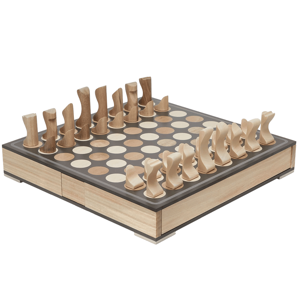 Brunello Cucinelli Krion® chess and draughts set