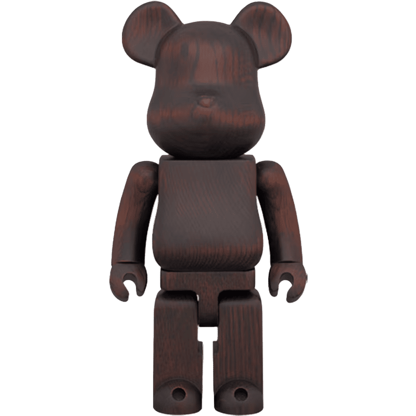 Bearbrick Karimoku Rosewood Paint 400% Wood