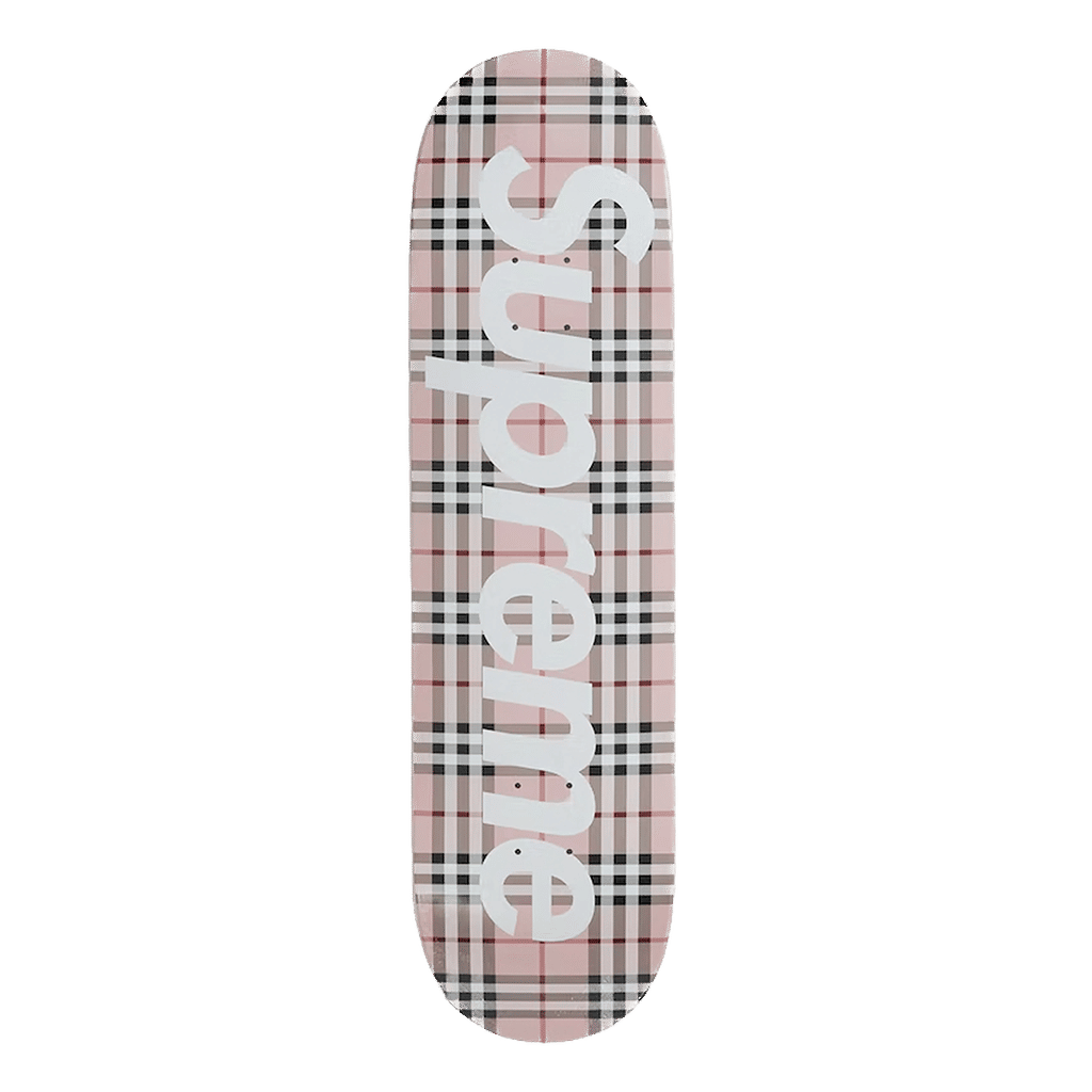 Supreme Burberry Skateboard Deck Pink