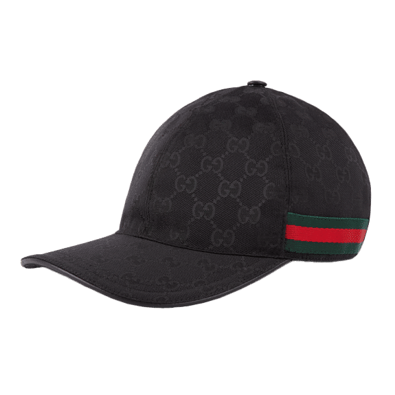 Gucci Original GG Canvas Baseball Hat with Web Black