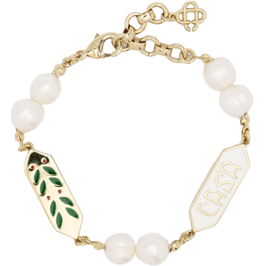 Casablanca enamel chain-link bracelet