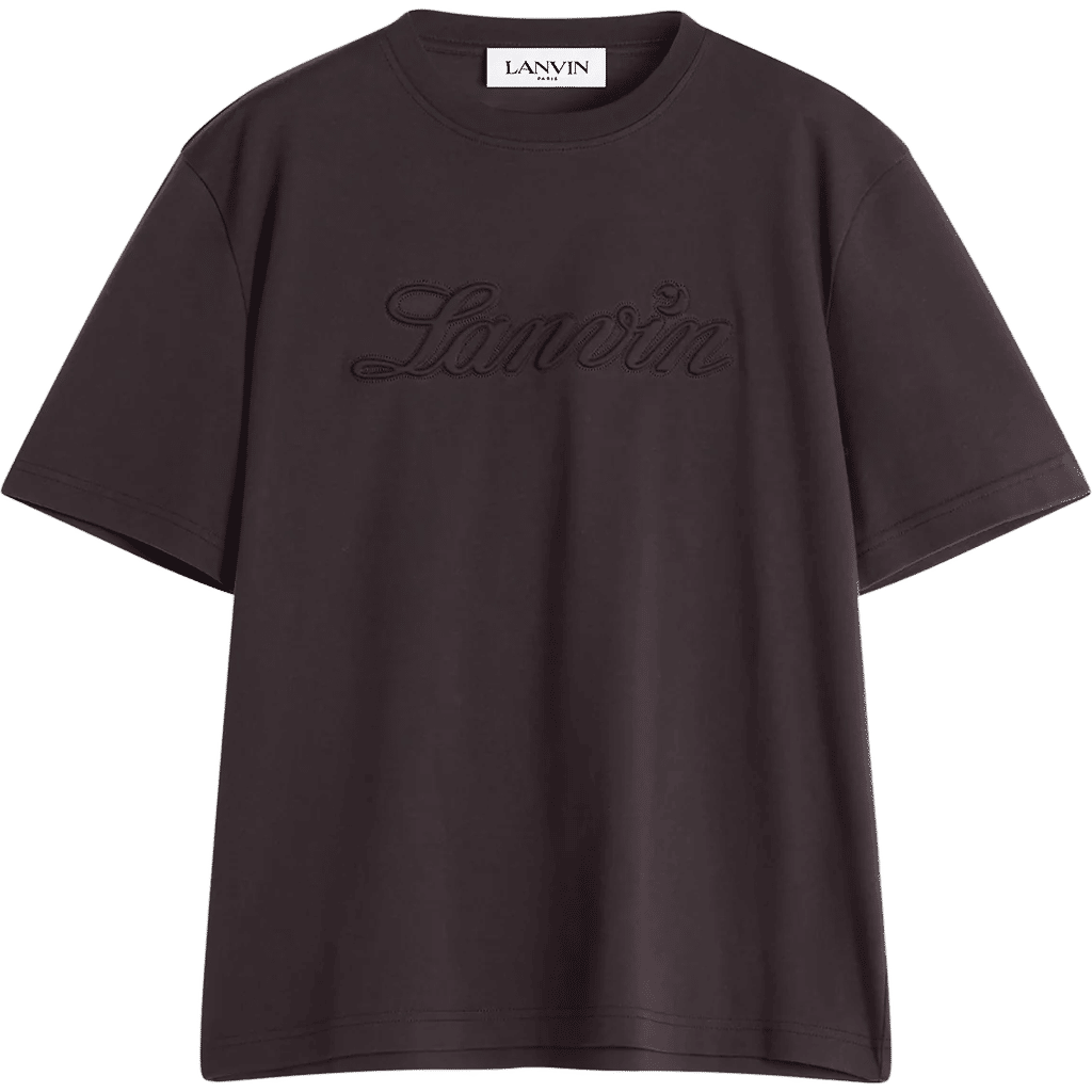 Debossed Lanvin T-shirt Dark Brown