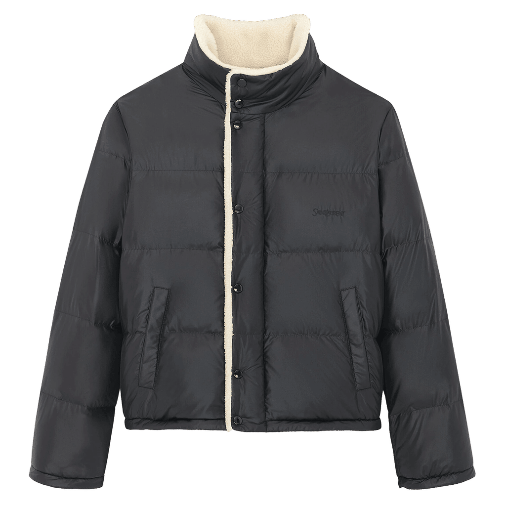 Saint Laurent puff down shearling-lined jacket