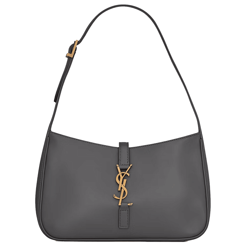 Saint Laurent Le 5 A 7 Hobo Bag In Smooth Leather Storm