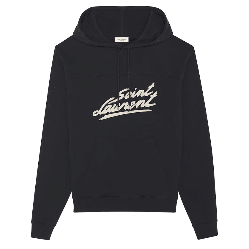 Saint Laurent 50s Signature Hoodie Black