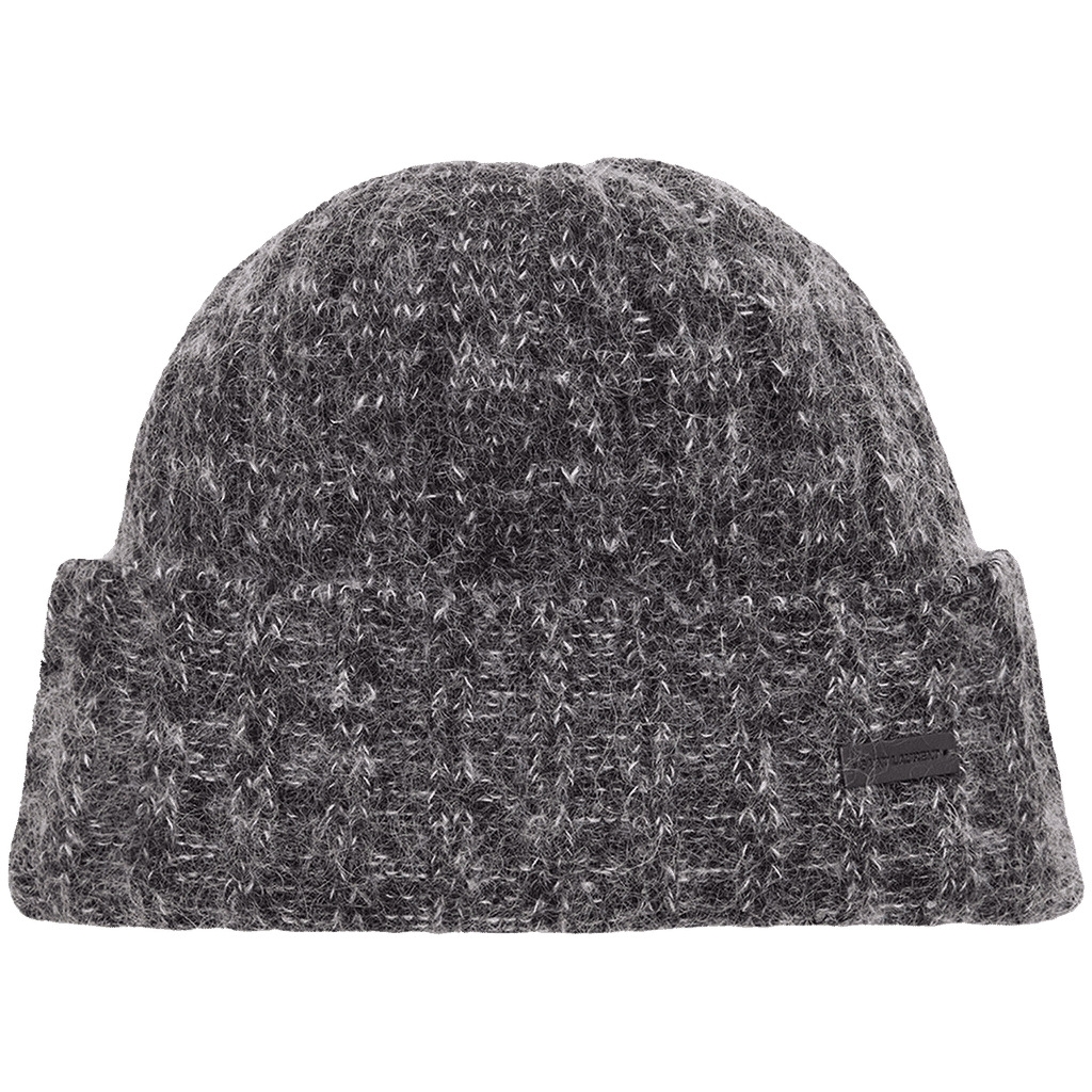 Saint Laurent logo-plaque knitted beanie