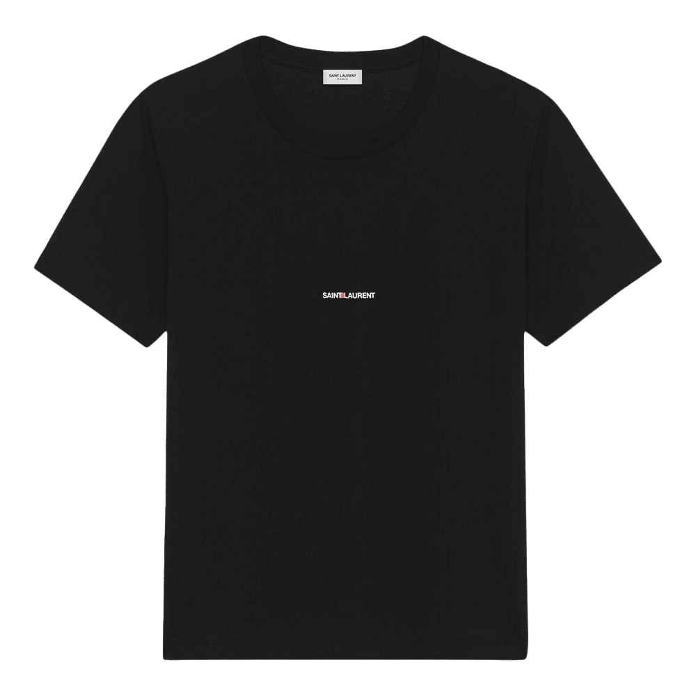 Saint Laurent Logo Rive Gauche T-shirt Black/White