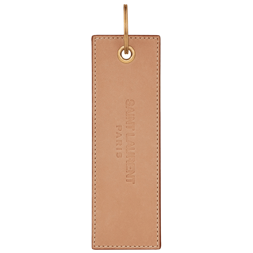 Saint Laurent logo-debossed leather keyring