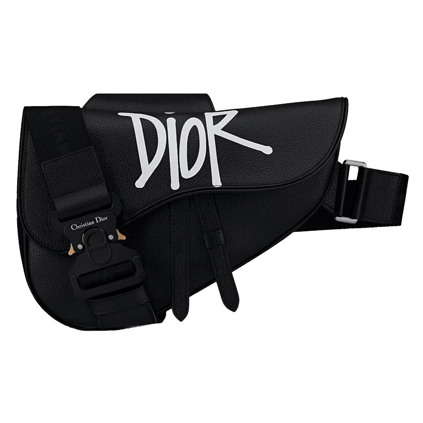 Dior x Shawn Saddle Bag Black