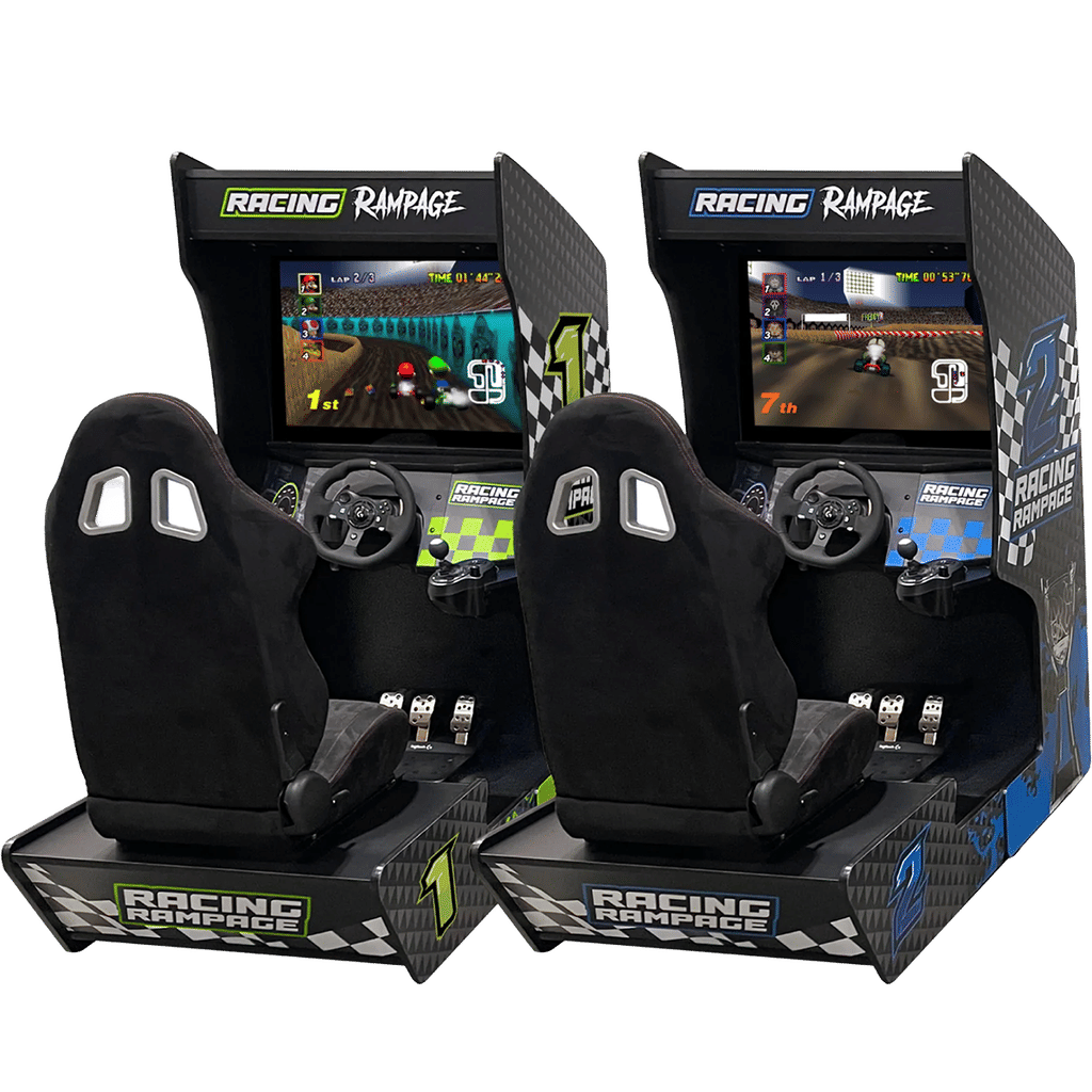 Linked Racing Machines Set of 3 with Force Feedback