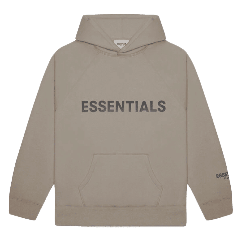 Fear of God Essentials Pullover Hoodie Applique Logo Taupe