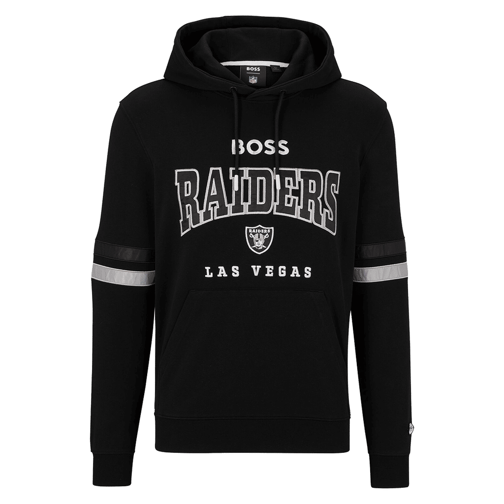 BOSS x NFL Raiders logo-print hoodie