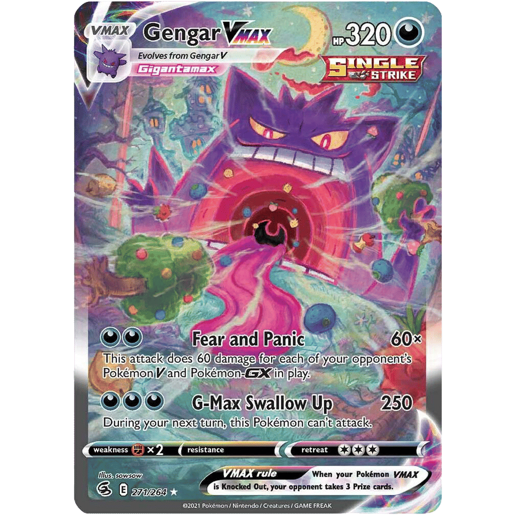 Gengar VMAX (Alternate Art Secret) - SWSH08: Fusion Strike (SWSH08)