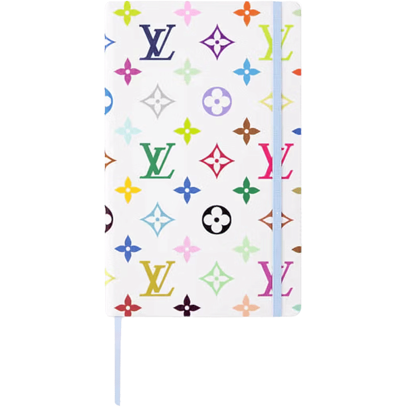 Louis Vuitton x Takashi Murakami Monogram Multicolor Jane Notebook MM White