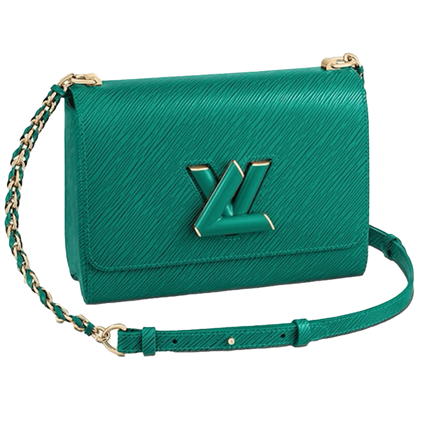 Louis Vuitton Twist MM Braided Links Epi Grained Leather Emeraude