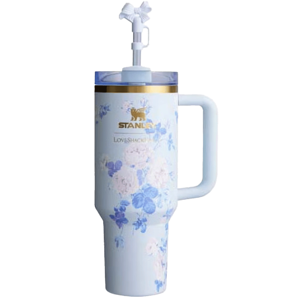 Stanley x LoveShackFancy Flowstate Quencher 40oz Tumbler EverbloomingRosettes