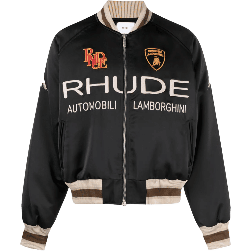 RHUDE x Lamborghini satin bomber jacket