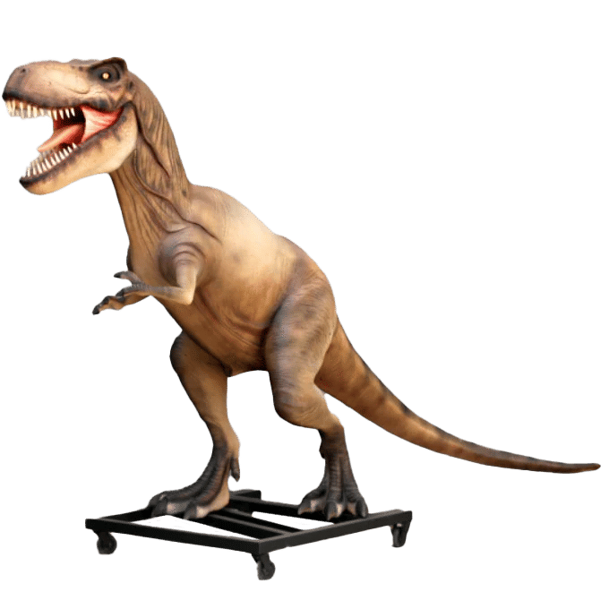 T-Rex Dinosaur On Base Life Size Statue