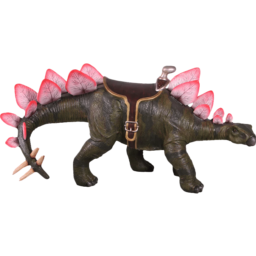Baby Definitive Stegosaurus Dinosaur With Saddle Statue