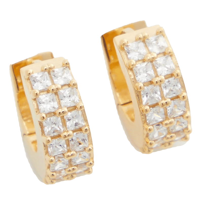 Hatton Labs Double Eternity Spike Hoop Earrings 18k Gold Plated