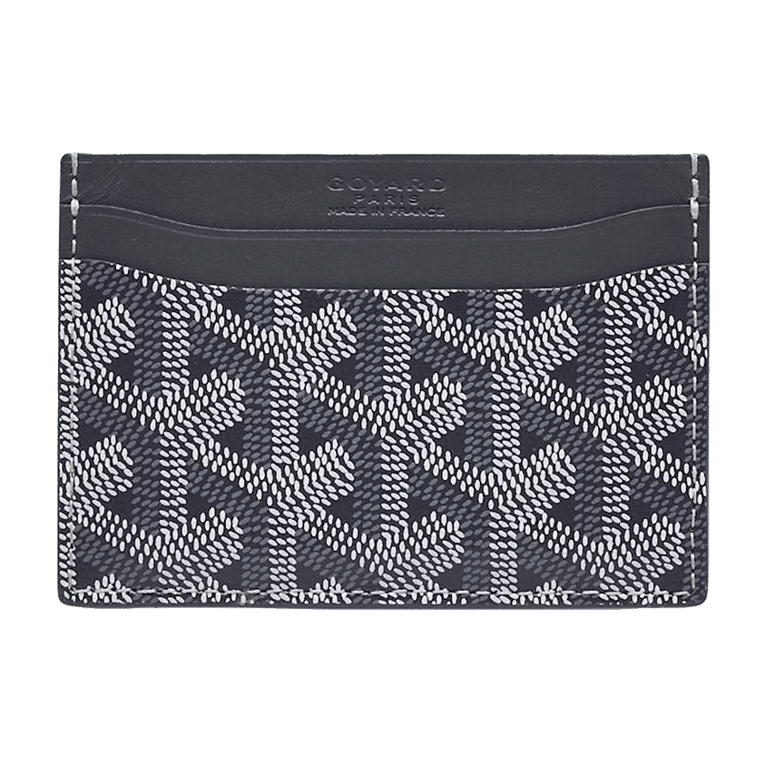 Goyard Card Holder Goyardine Grey