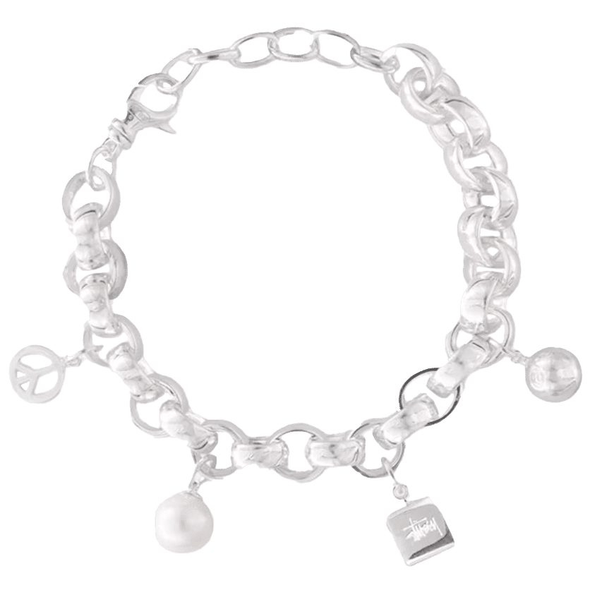 Stussy Icon Charm Bracelet Sterling Silver