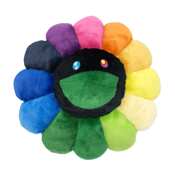 Flower Plush 30CM Rainbow/Black
