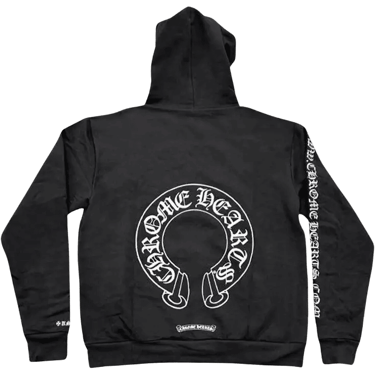 Chrome Hearts Silver Glitter Hoodie in Black