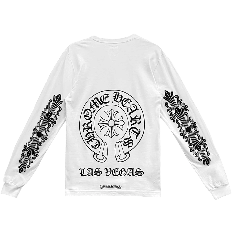 Chrome Hearts Las Vegas Exclusive Long Sleeve T-Shirt in White