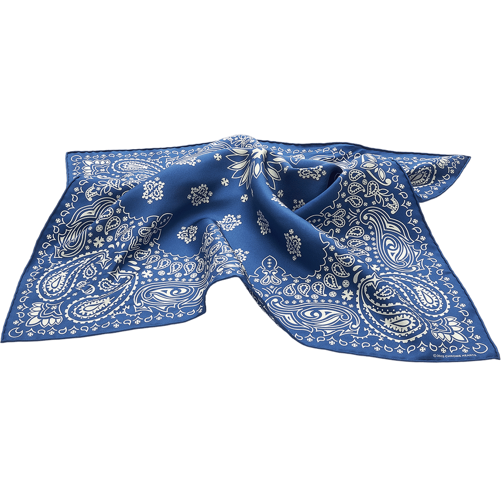 Chrome Hearts Navy Silk Bandana