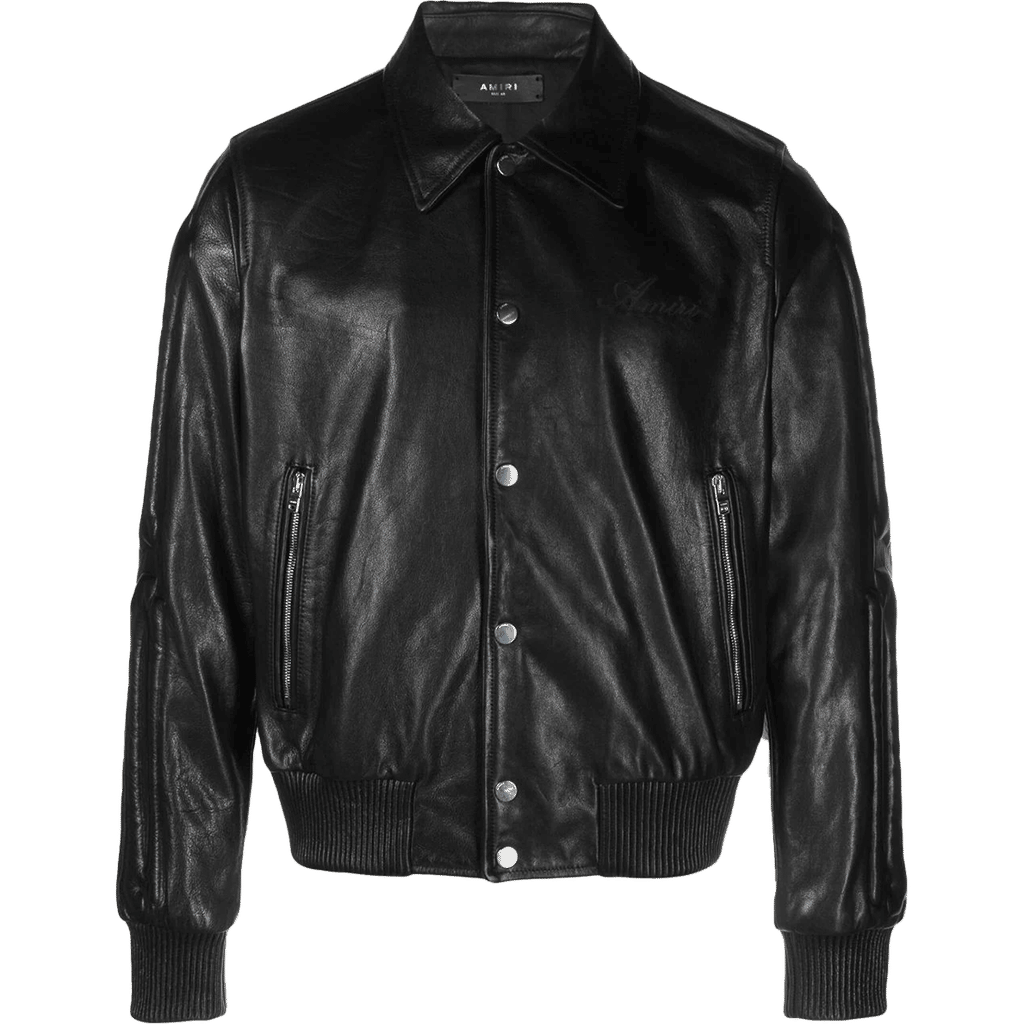 AMIRI Bones embossed leather jacket