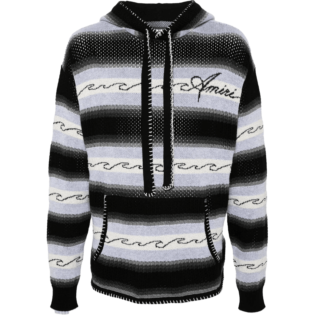 AMIRI striped knitted hoodie