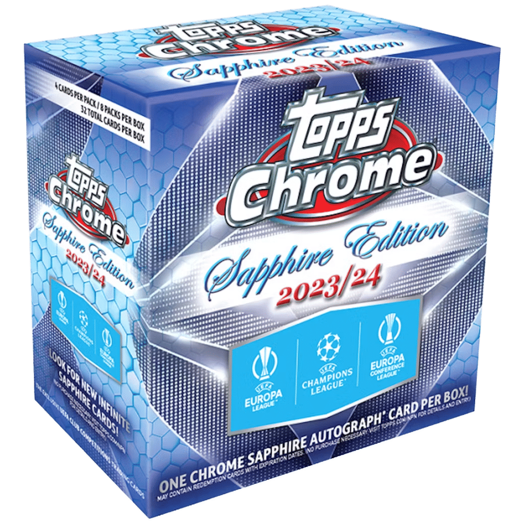 2023-24 Topps Chrome UEFA Club Competitions Sapphire Edition Hobby Box