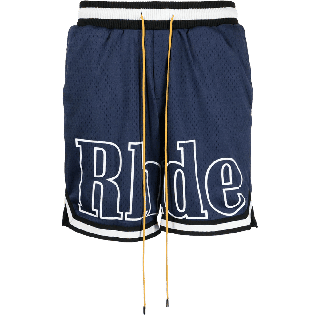 RHUDE logo-print deck shorts