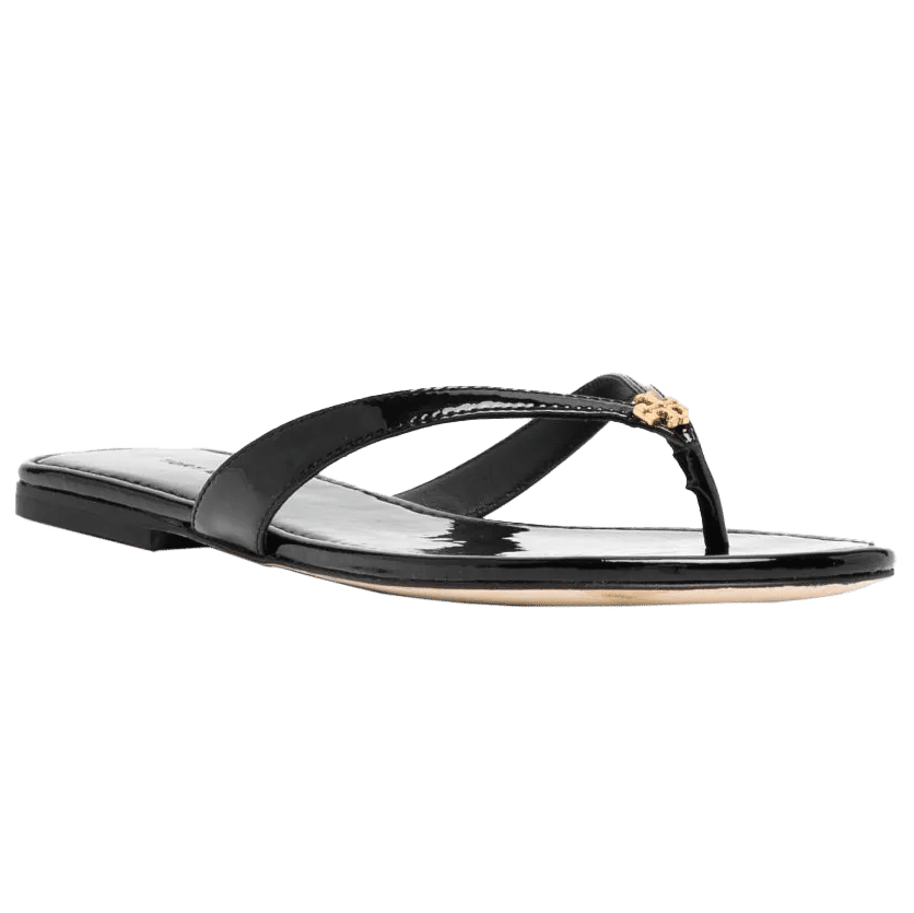 Tory Burch logo-plaque leather slides
