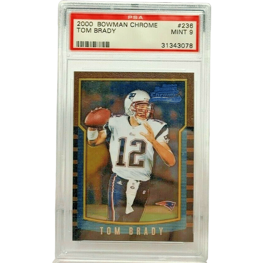 Tom Brady 2000 Bowman Chrome RC Rookie Card #236 - PSA 9 MINT - PATRIOTS / BUCS