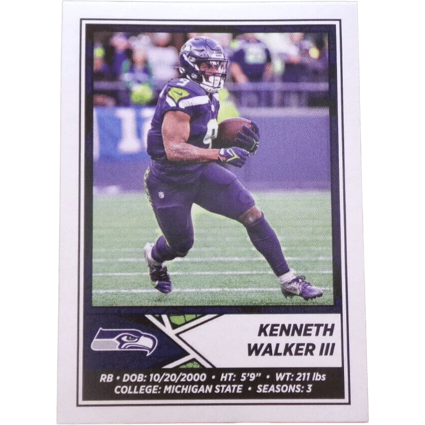 PANINI Football Sticker Trading Card Seattle Seahawks Kenneth Walker III