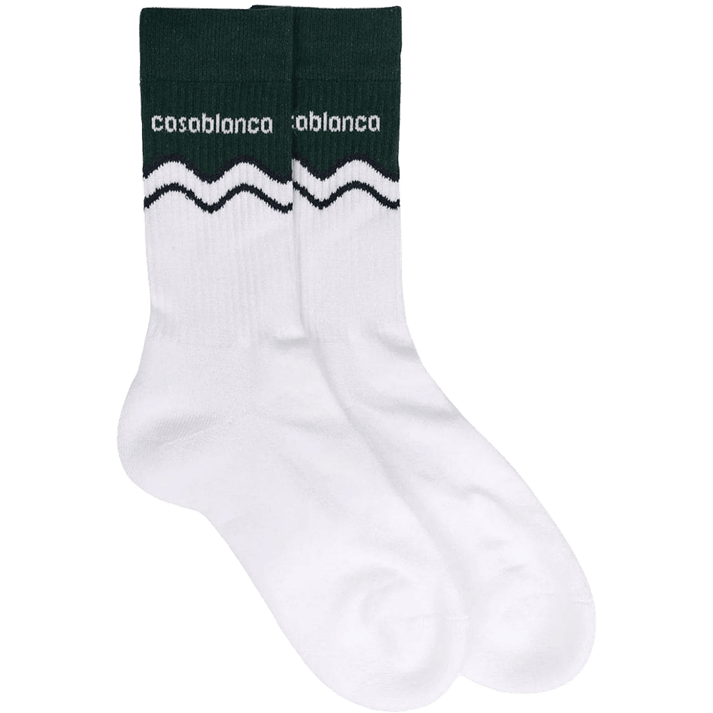 Casablanca Wave intarsia knit-logo socks