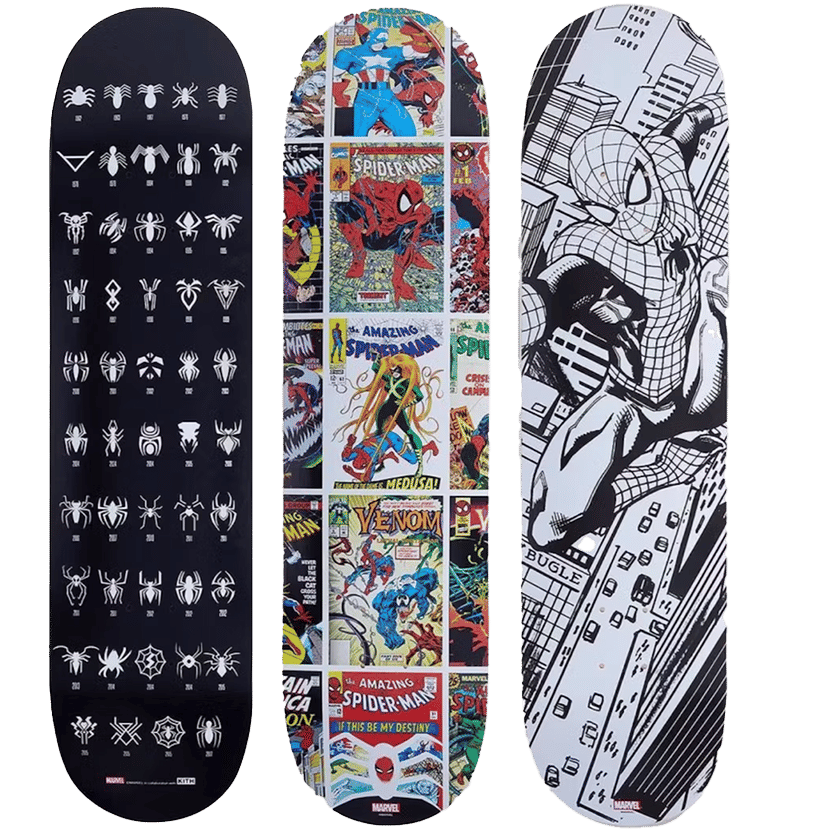 Kith x Spider-Man Skateboard Deck Set