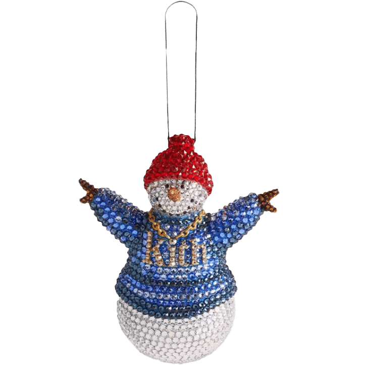Kith Kithmas Swarovski Crystals Snowman Ornament Multi