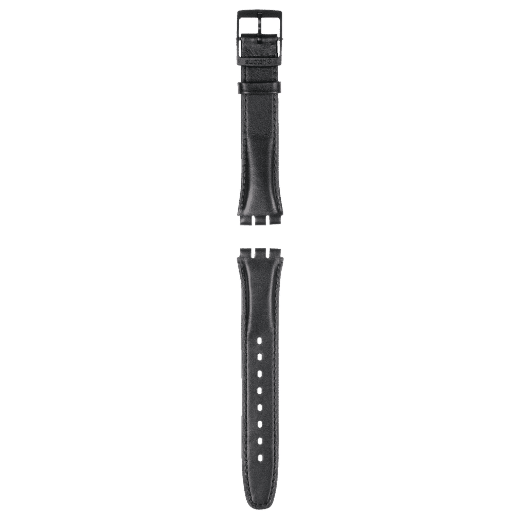 Swatch Gent Black Leather Strap