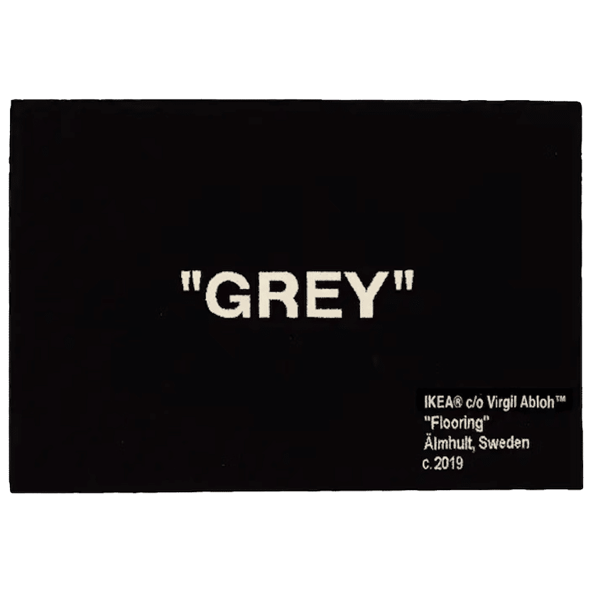 Virgil Abloh x IKEA "GREY" Rug 195x133 CM Black