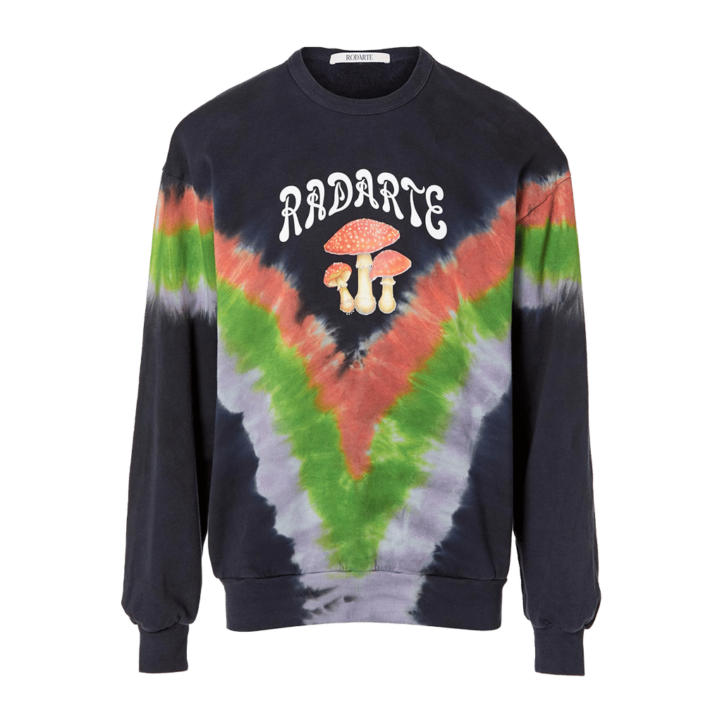 Tie Dye Mushroom Print Radarte Sweatshirt 