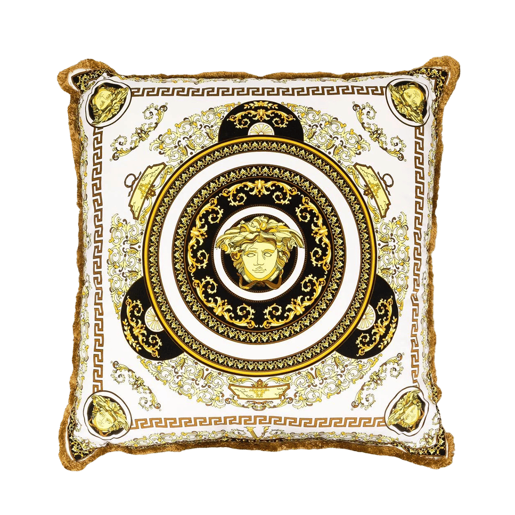 Versace Medusa-head print square cushion