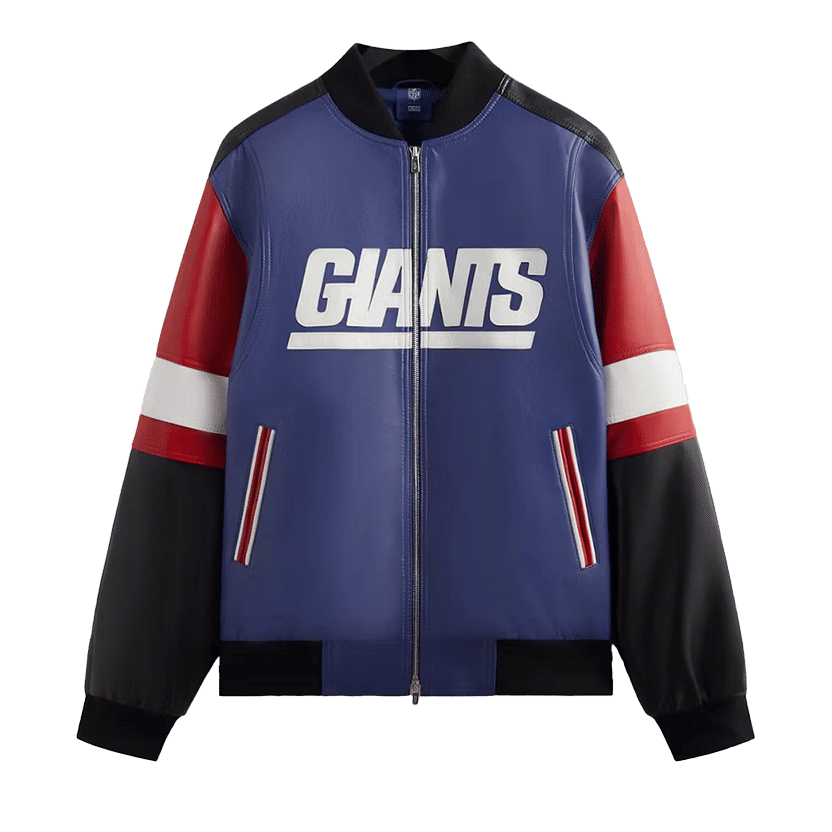 Kith x NFL Giants Leather Jacket Current
