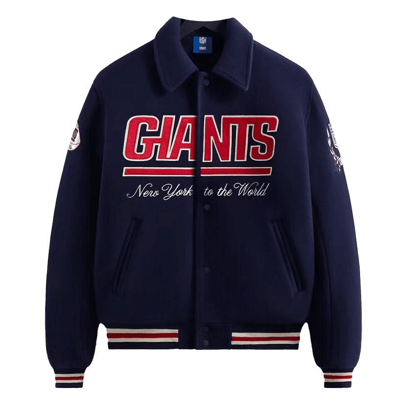 Kith x NFL Giants Wool Collared Coaches Jacket Nocturnal