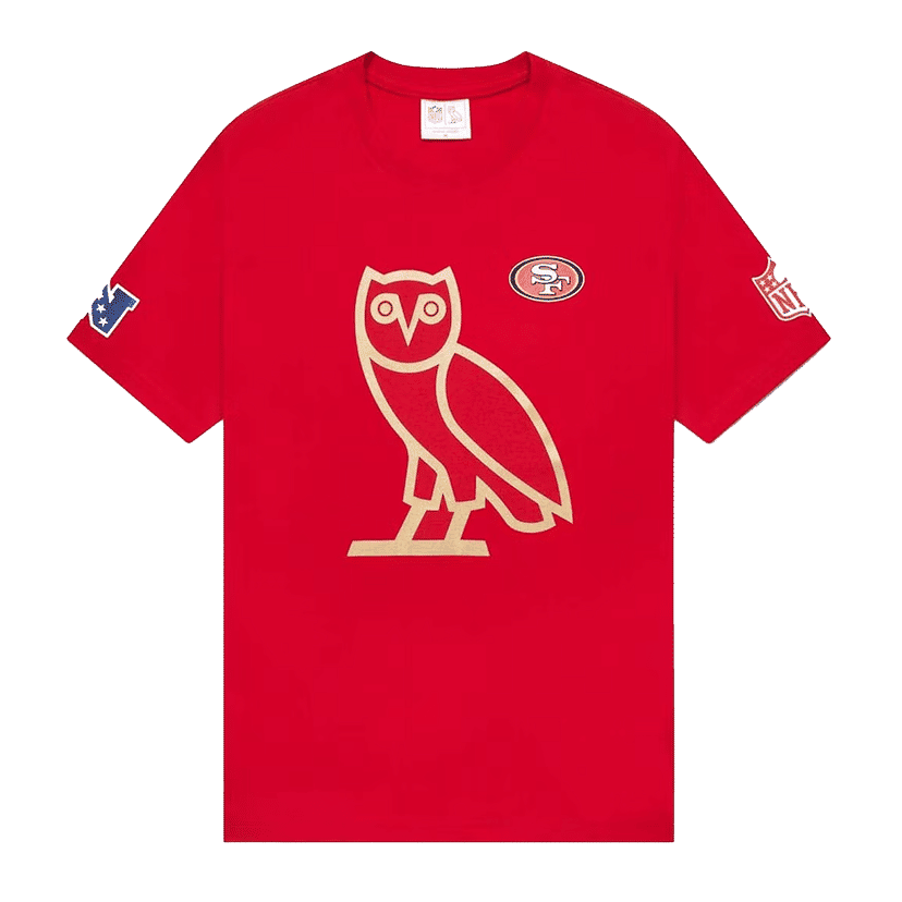 OVO x NFL San Francisco 49ers OG Owl T-Shirt Red